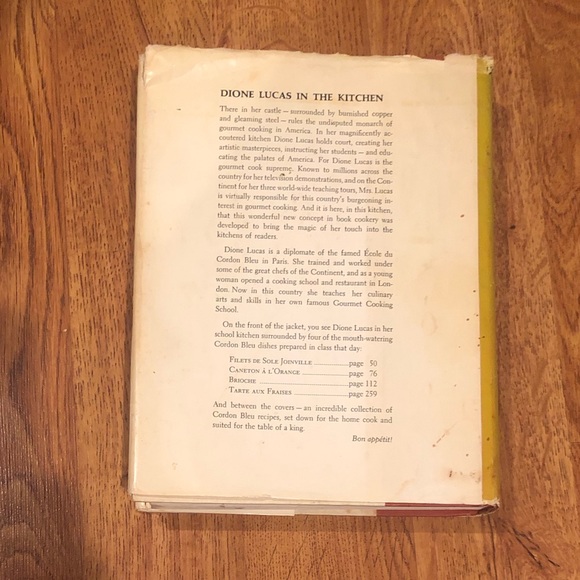 Vintage 1964 The Gourmet Cooking School Cookbook Dione Lucas Hardcover - Picture 3 of 11